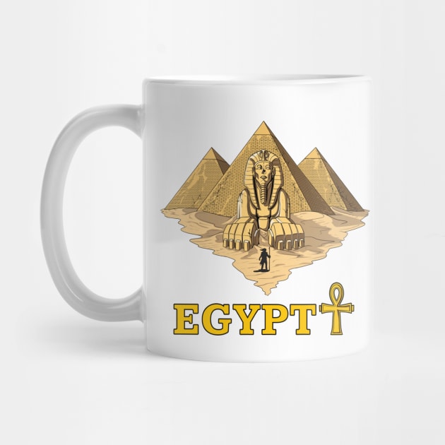 Egyptian Pyramids Sphinx by underheaven